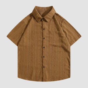 MV Retro Japanese Half-Sleeved Linen Shirt