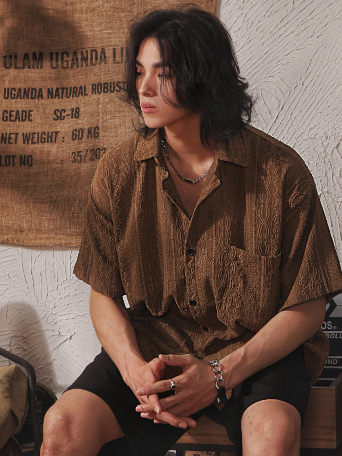 MV Retro Japanese Half-Sleeved Linen Shirt