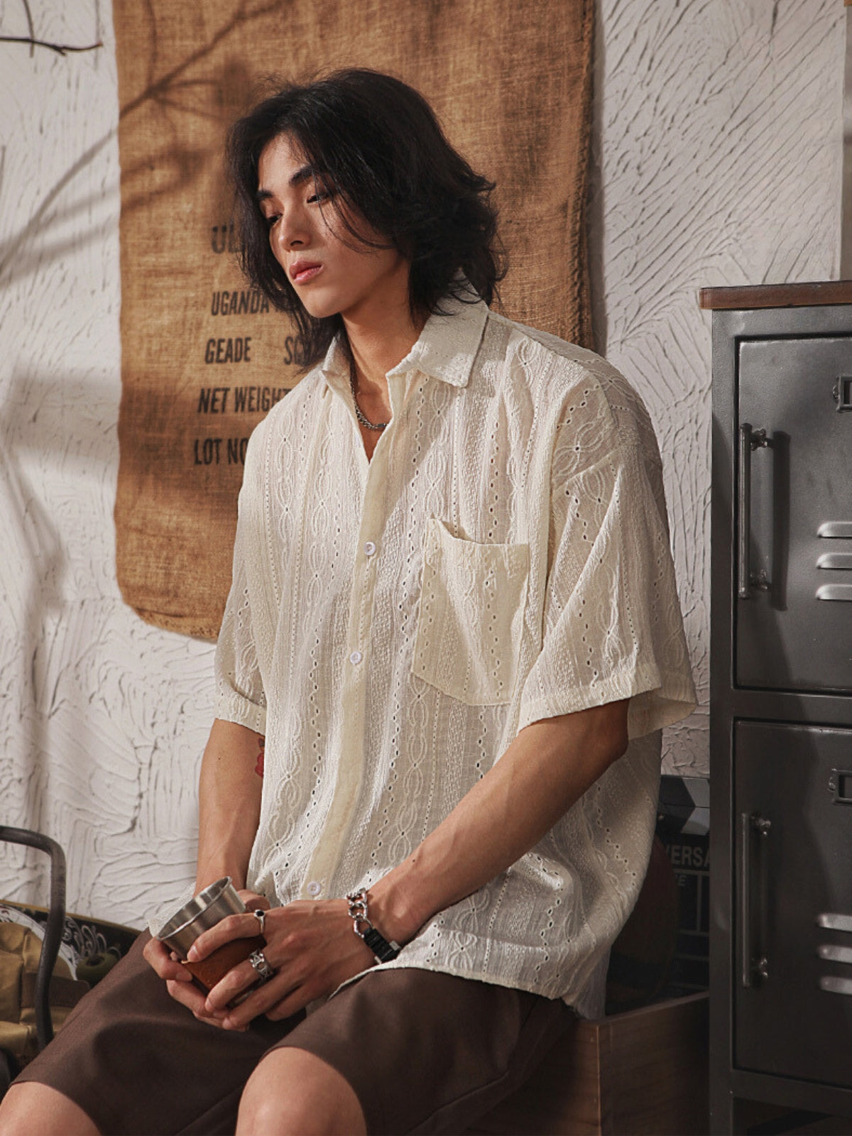 MV Retro Japanese Half-Sleeved Linen Shirt