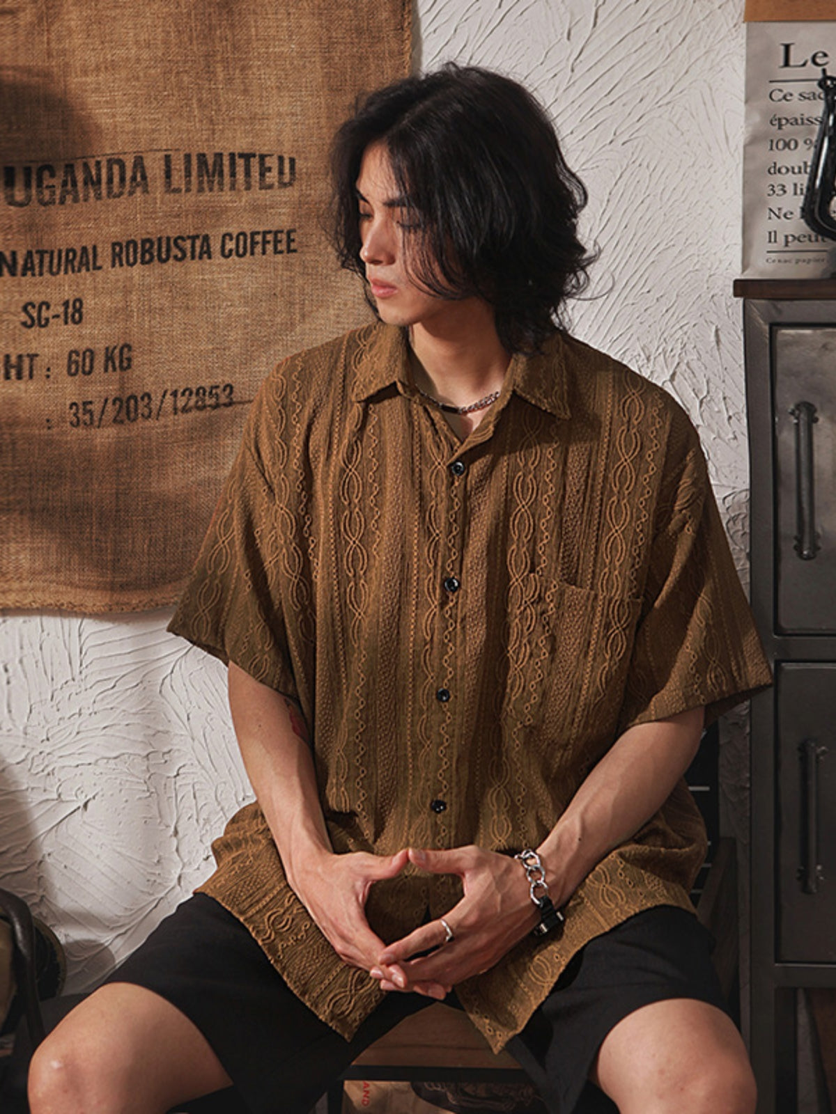 MV Retro Japanese Half-Sleeved Linen Shirt