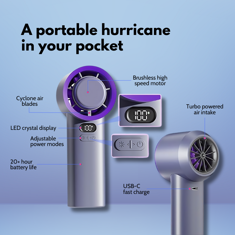 Portable Handheld Cyclone Fan