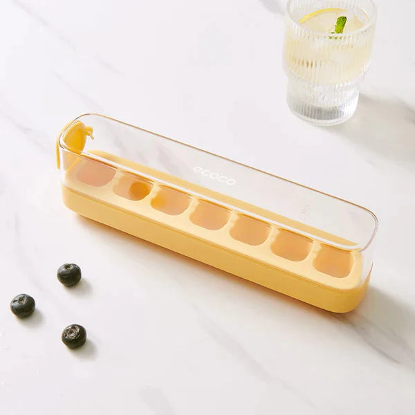 Press-Type Silicone Ice Cube Trays for Home Ice Storage and Making