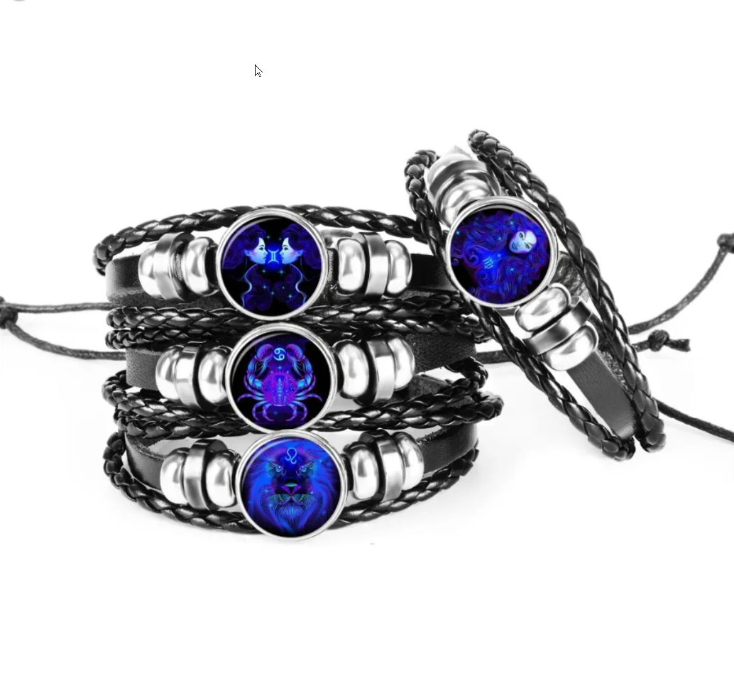 Spiritio Zodiac Leather Bracelet