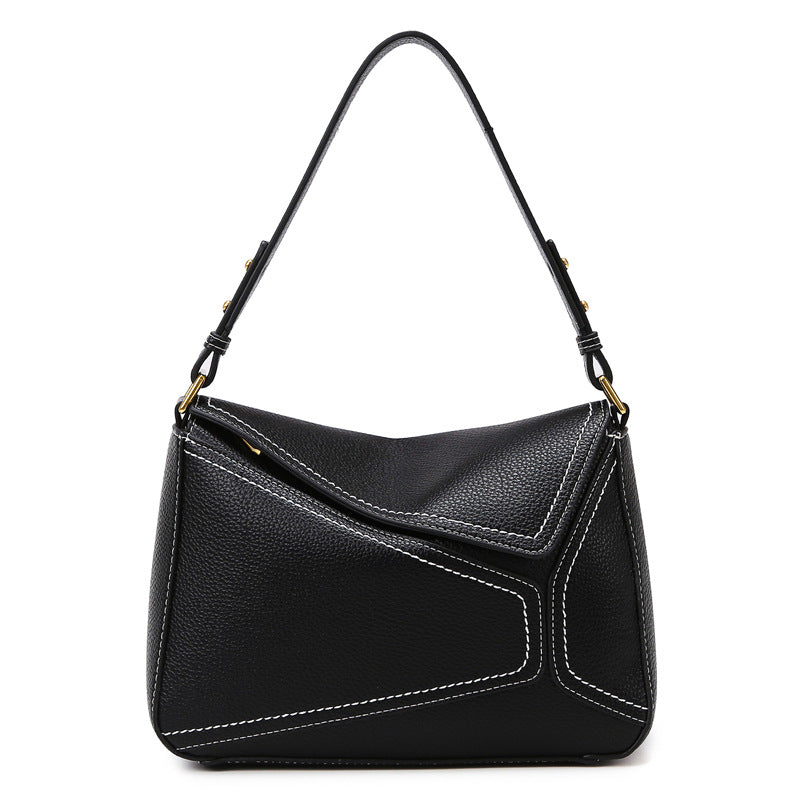 Stylish Soft Leather Geometric Design Women's Tote Bag