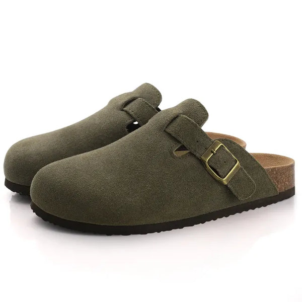 Suede Boston Clogs