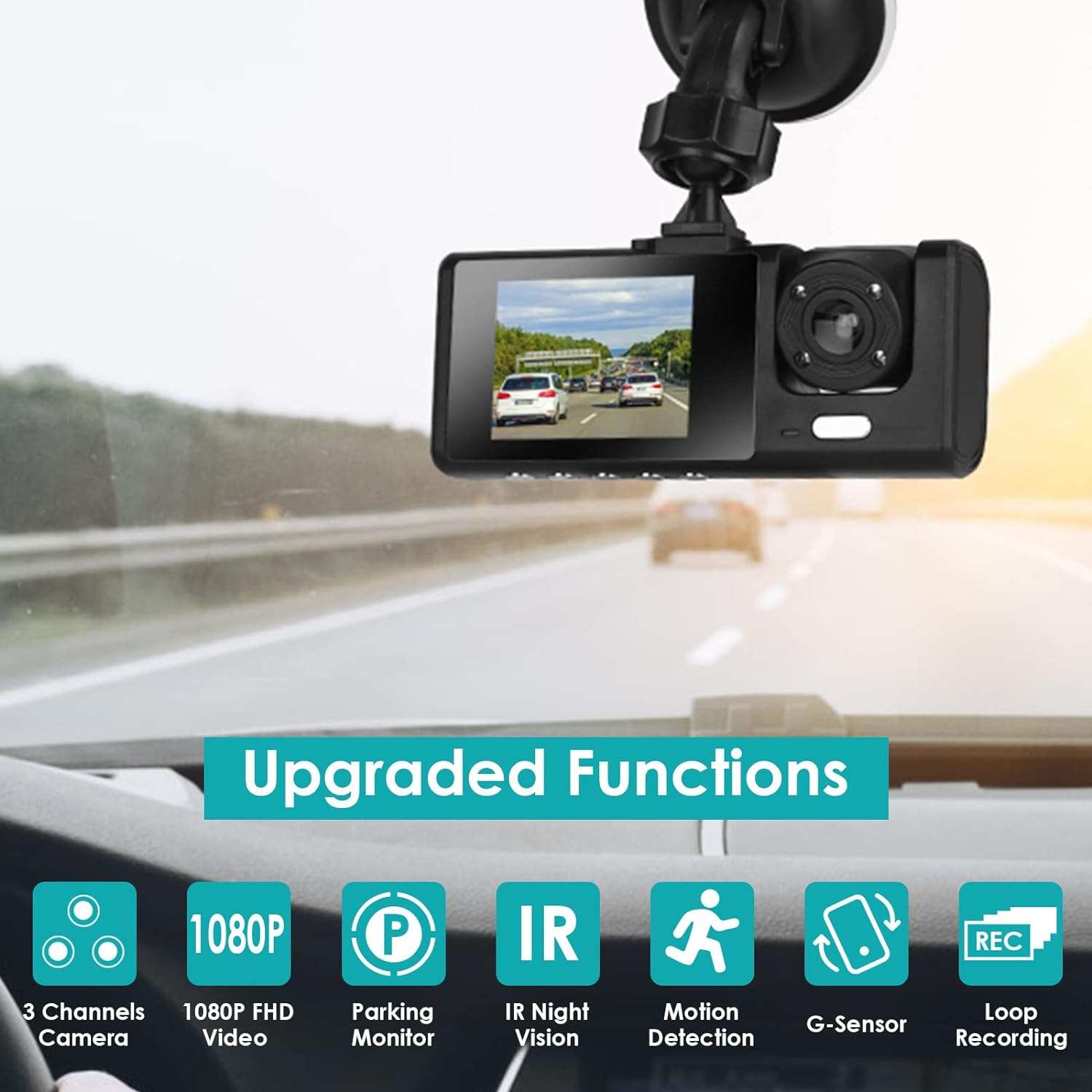 VisionSafe Pro - Full HD Dash Camera for Rideshare Drivers