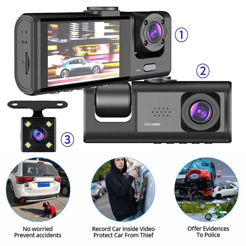 VisionSafe Pro - Full HD Dash Camera for Rideshare Drivers