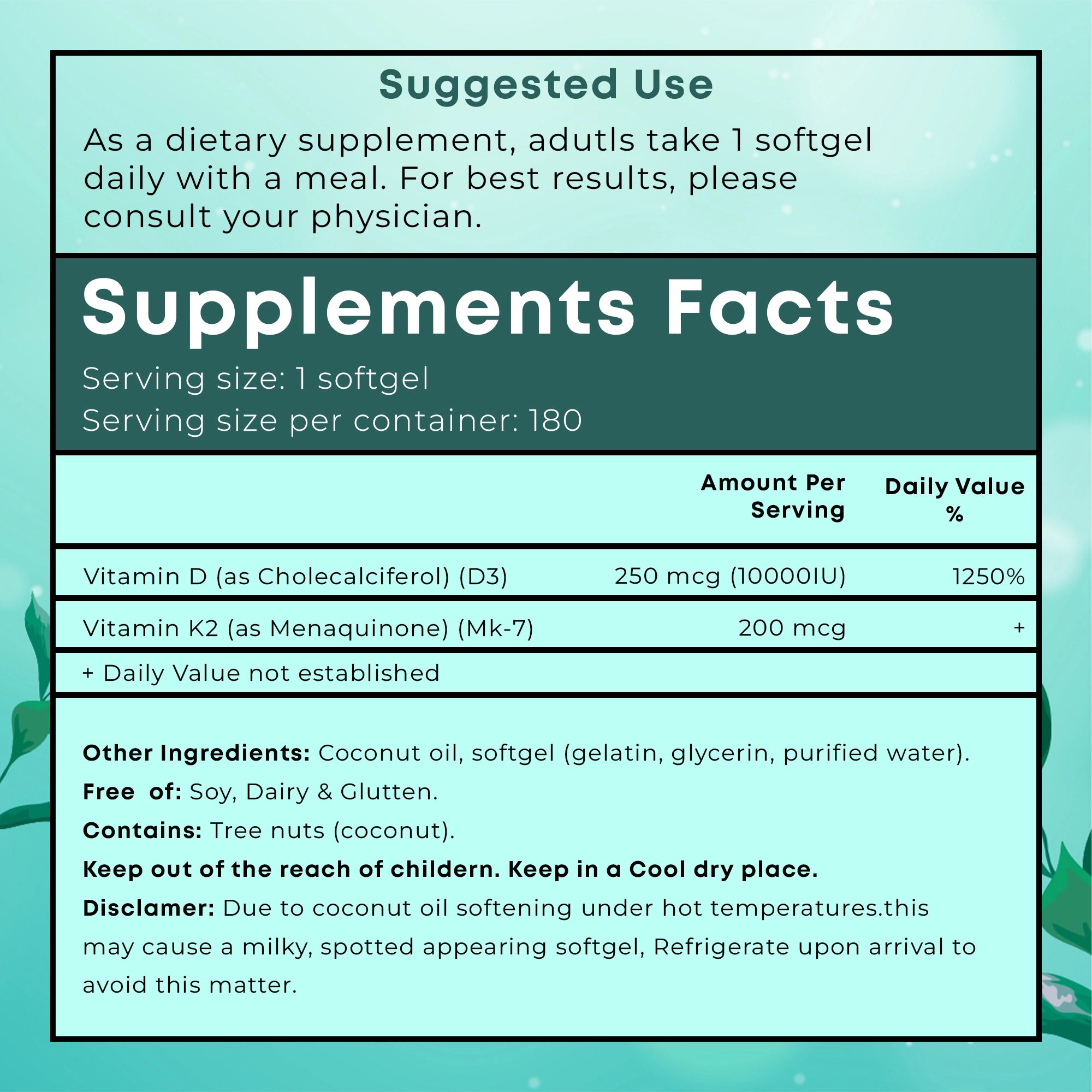 Vitamin D3 & K2