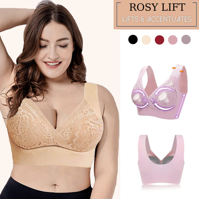 Woman Plus Size Comfort Extra Elastic Wireless Support Lace Bra