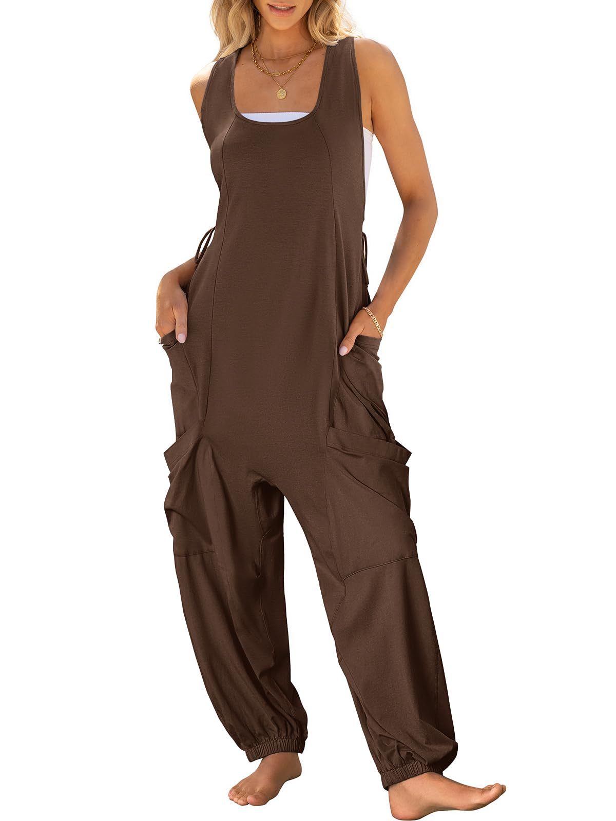 Women's Sleeveless Baggy Harem Jumpsuits