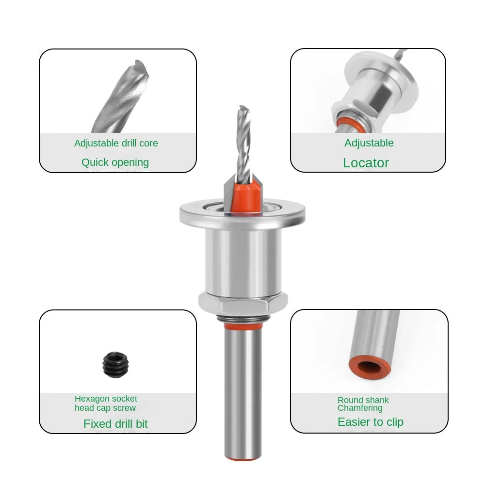 5Pcs Countersink Drill Bit Set