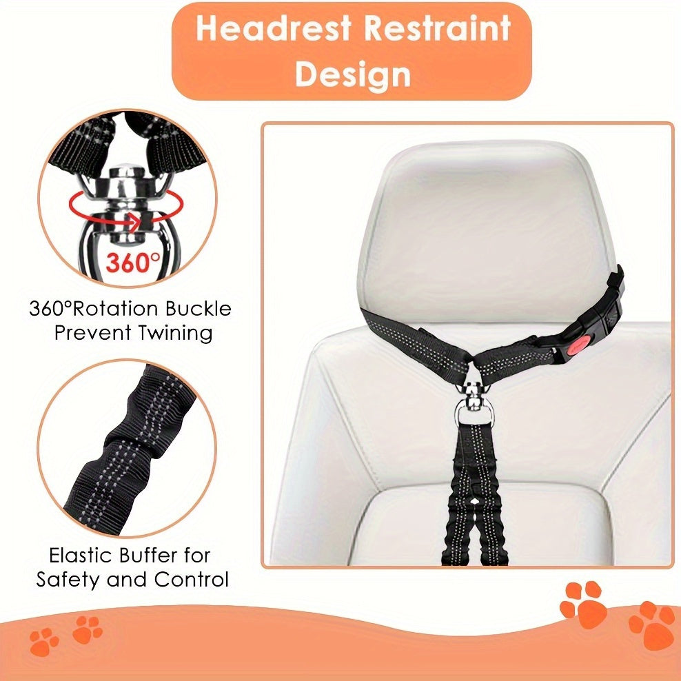 Adjustable Dog Car Safety Seat Belt & Leash