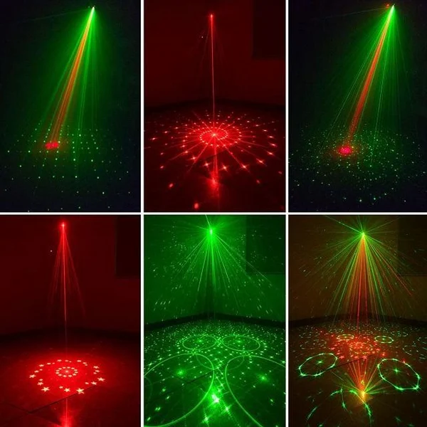 (BEST GIFT FOR FAMILY) Stage Laser Light Sound Activated LED Projector Party Light