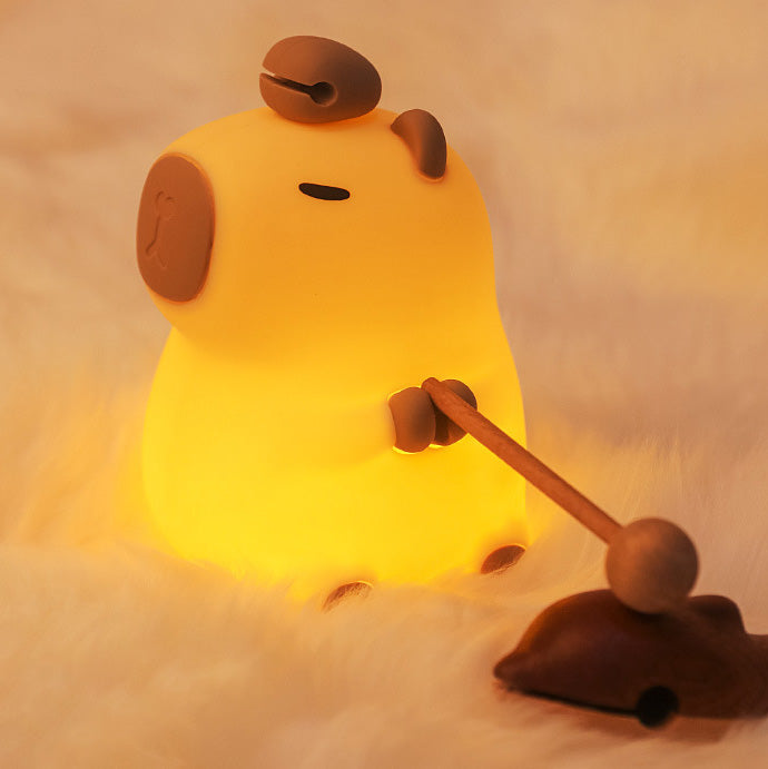 Capybara Squishy Silicone LED Night Light - Perfect Gift for Kids and Girls