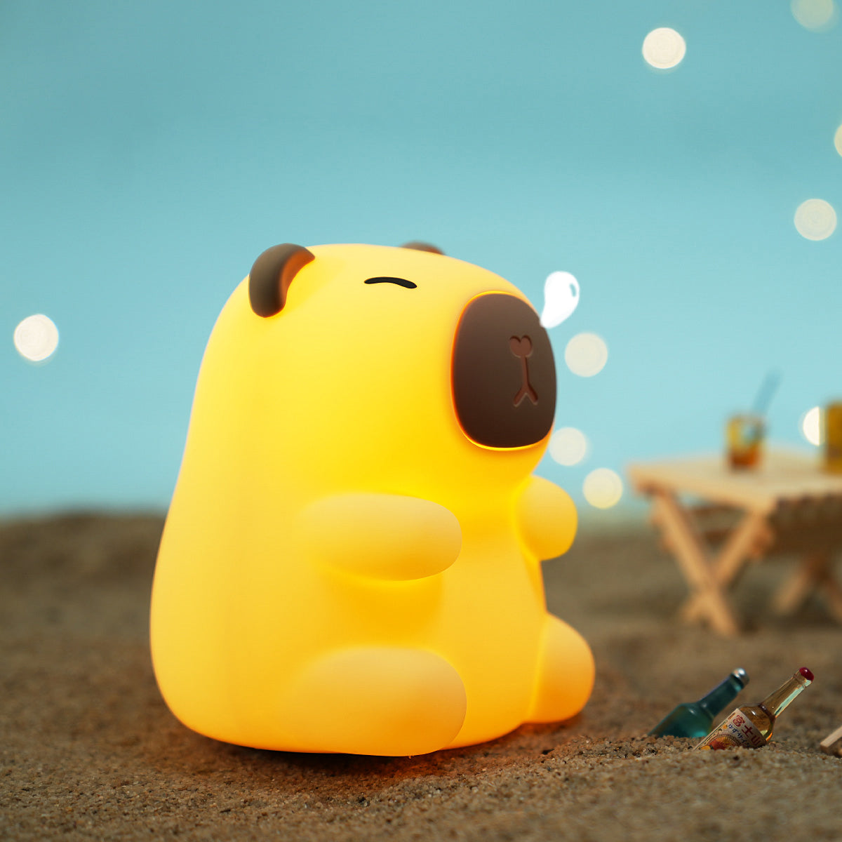 Capybara Squishy Silicone LED Night Light - Perfect Gift for Kids and Girls