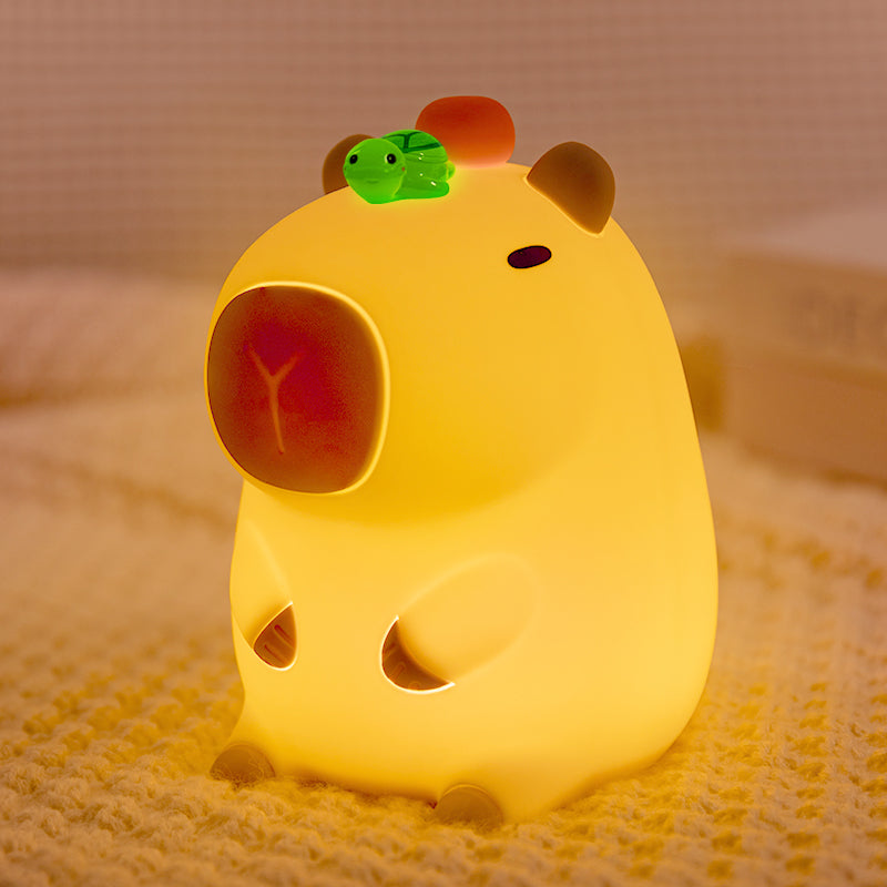 Capybara Squishy Silicone LED Night Light - Perfect Gift for Kids and Girls