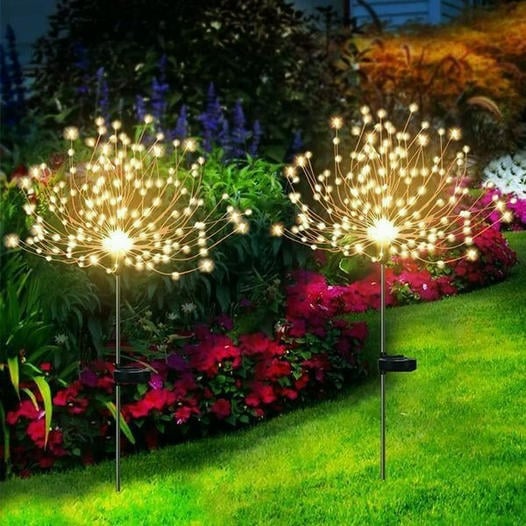 LAST DAY 70% OFF - Waterproof Solar Garden Fireworks Lamp