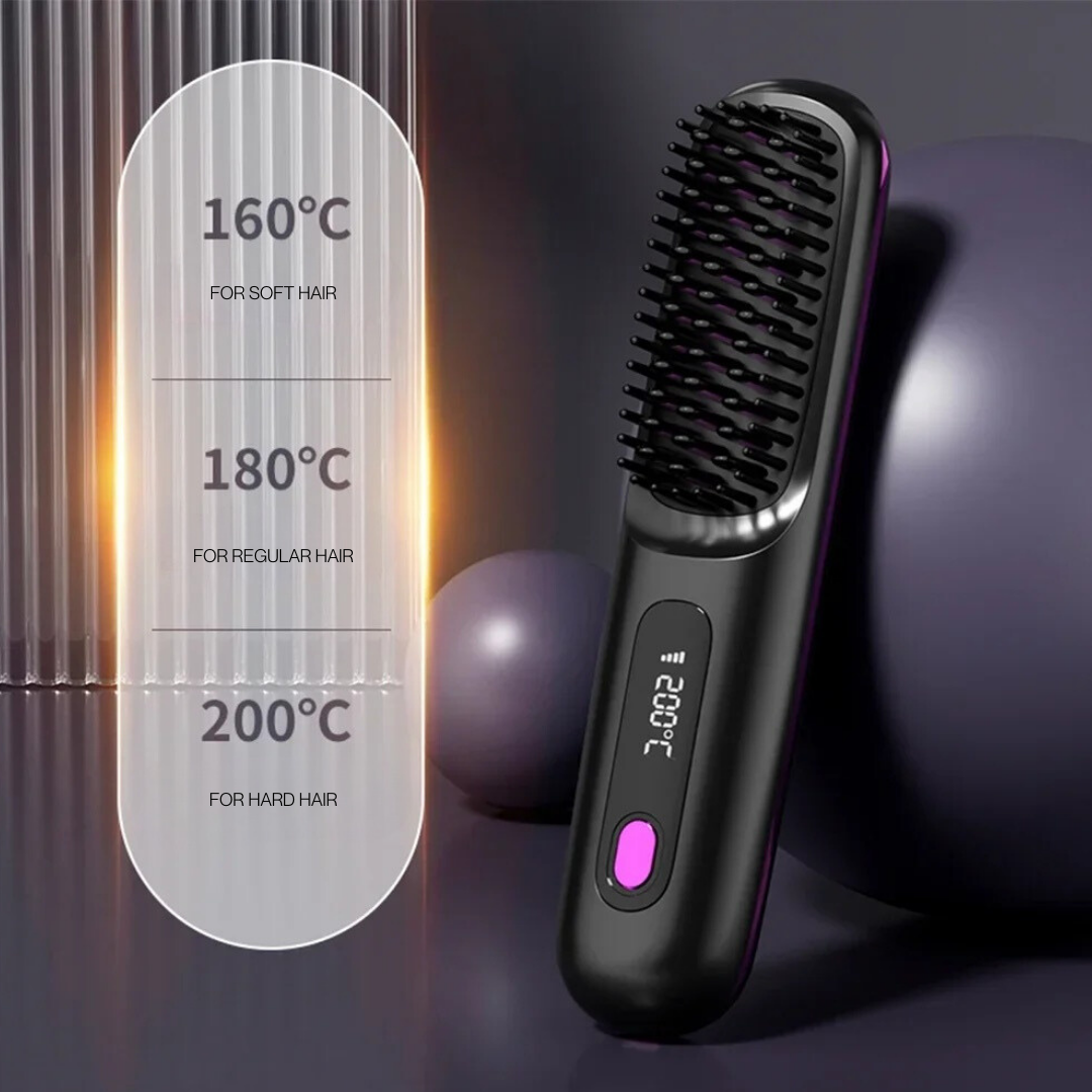 Portable Hair Straightener Brush