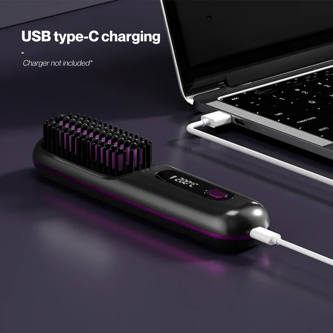 Portable Hair Straightener Brush