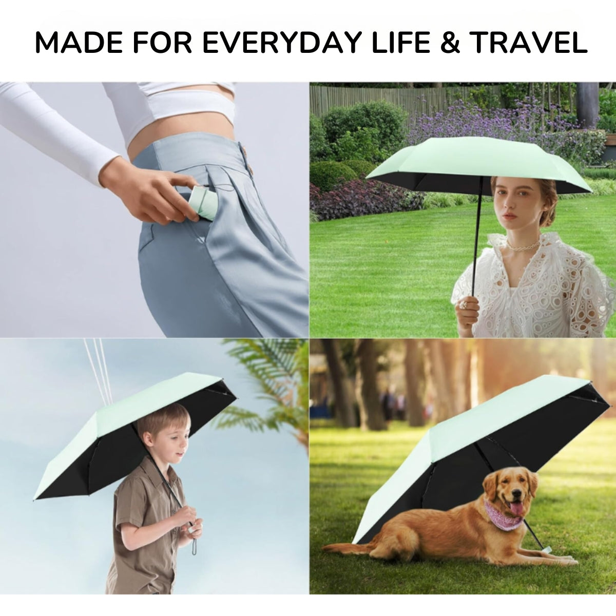 Serenosole RainMate Mini Umbrella | Easy to take with you and always keeps you dry | Smallest Umbrella 2024 (1+1 FREE)