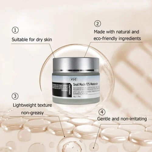 Snail Mucin 92% Moisturizer Daily Face Gel Cream