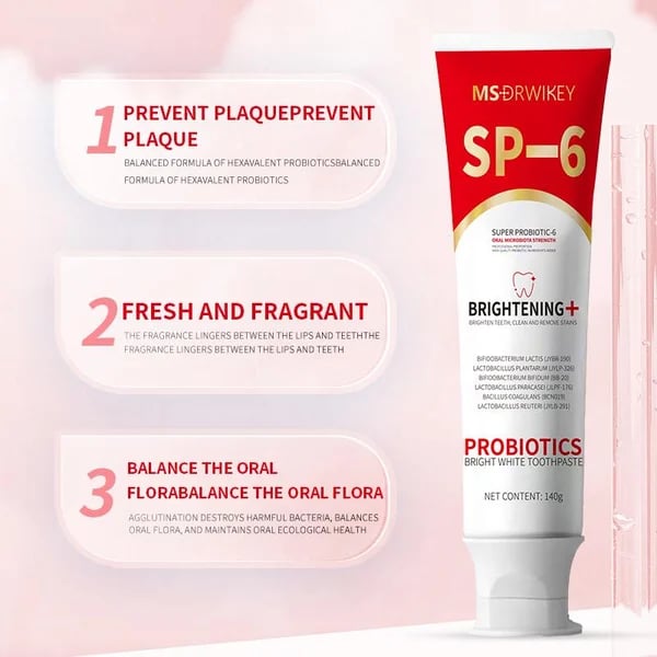 Super Probiotic - 6 Toothpaste with 6 Probiotics oalance Oral microbiota strength