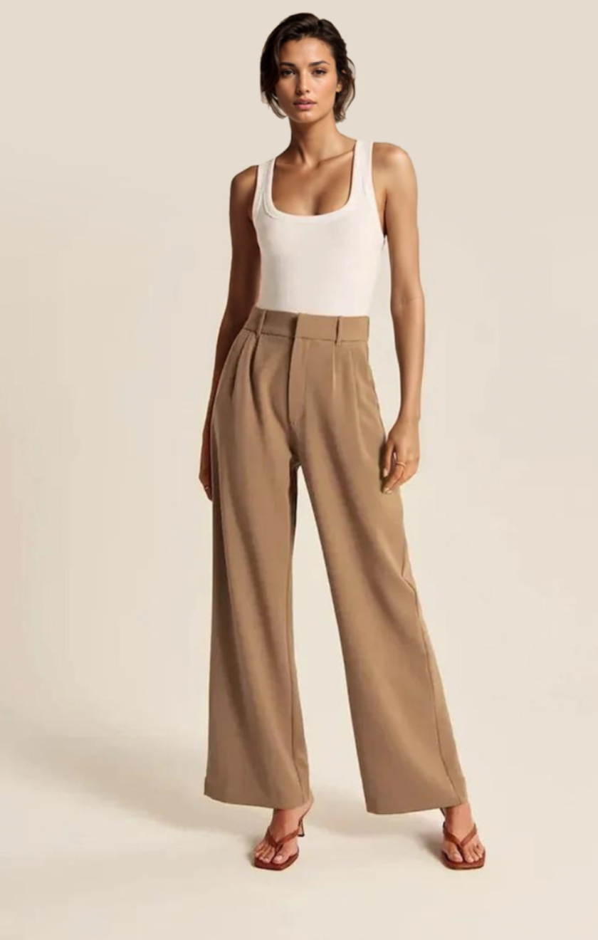 Wide Leg Tailored Pants