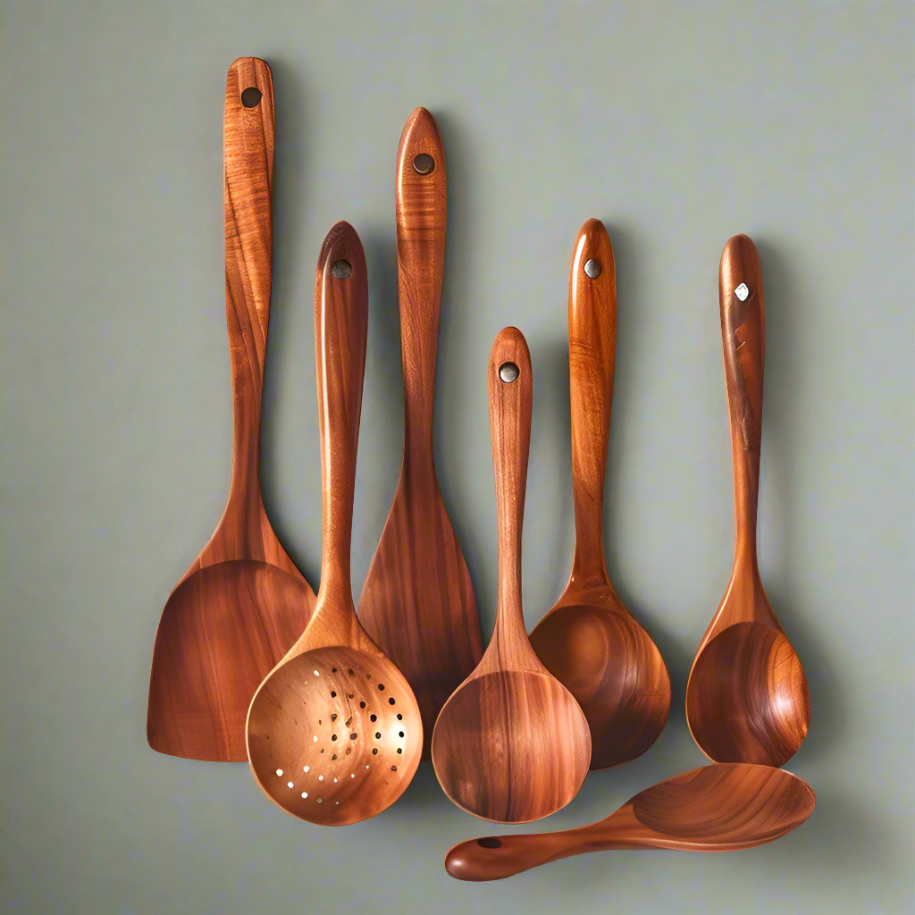 Wooden Teak Utensil Set