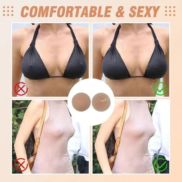 #1 Bestselling - Go Braless! Seamless Nipple Covers (Latex-free and 100% Medical Silicone)