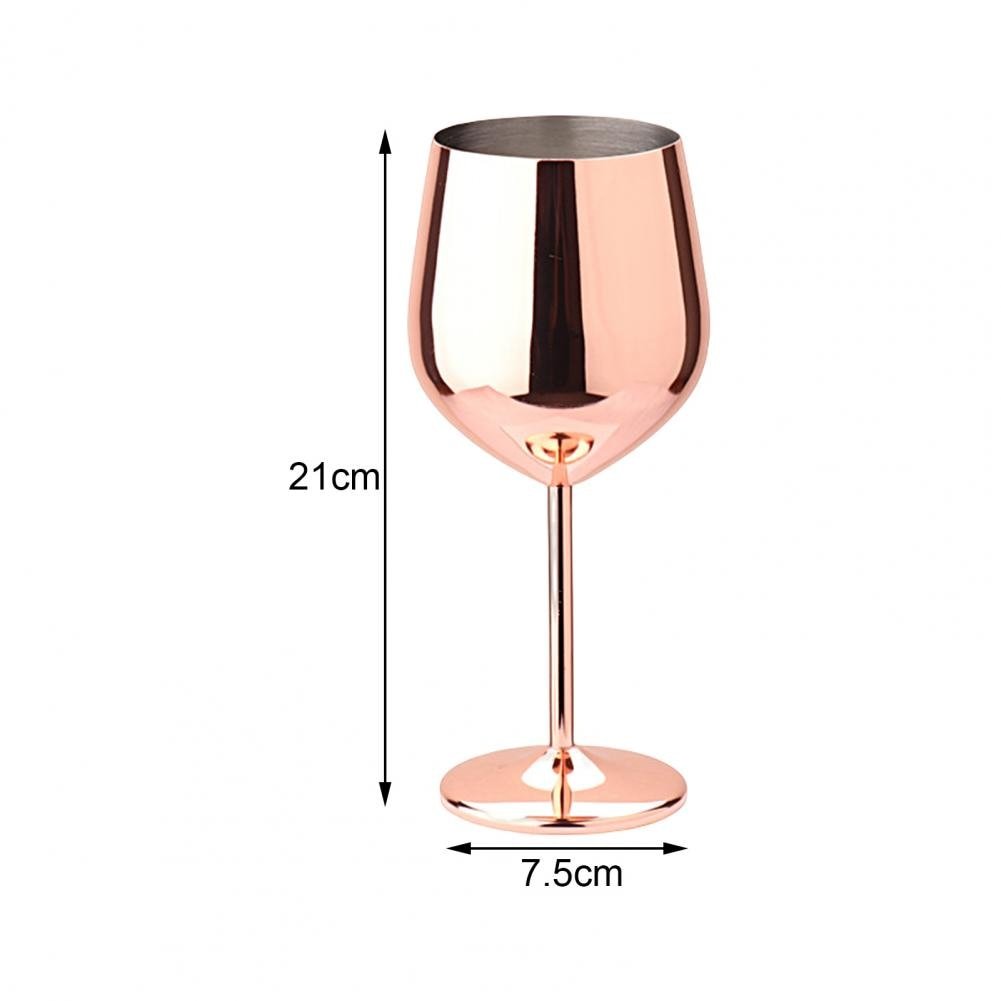 500ml (17 OZ) Stainless Steel Wine Glasses (Set of 2)