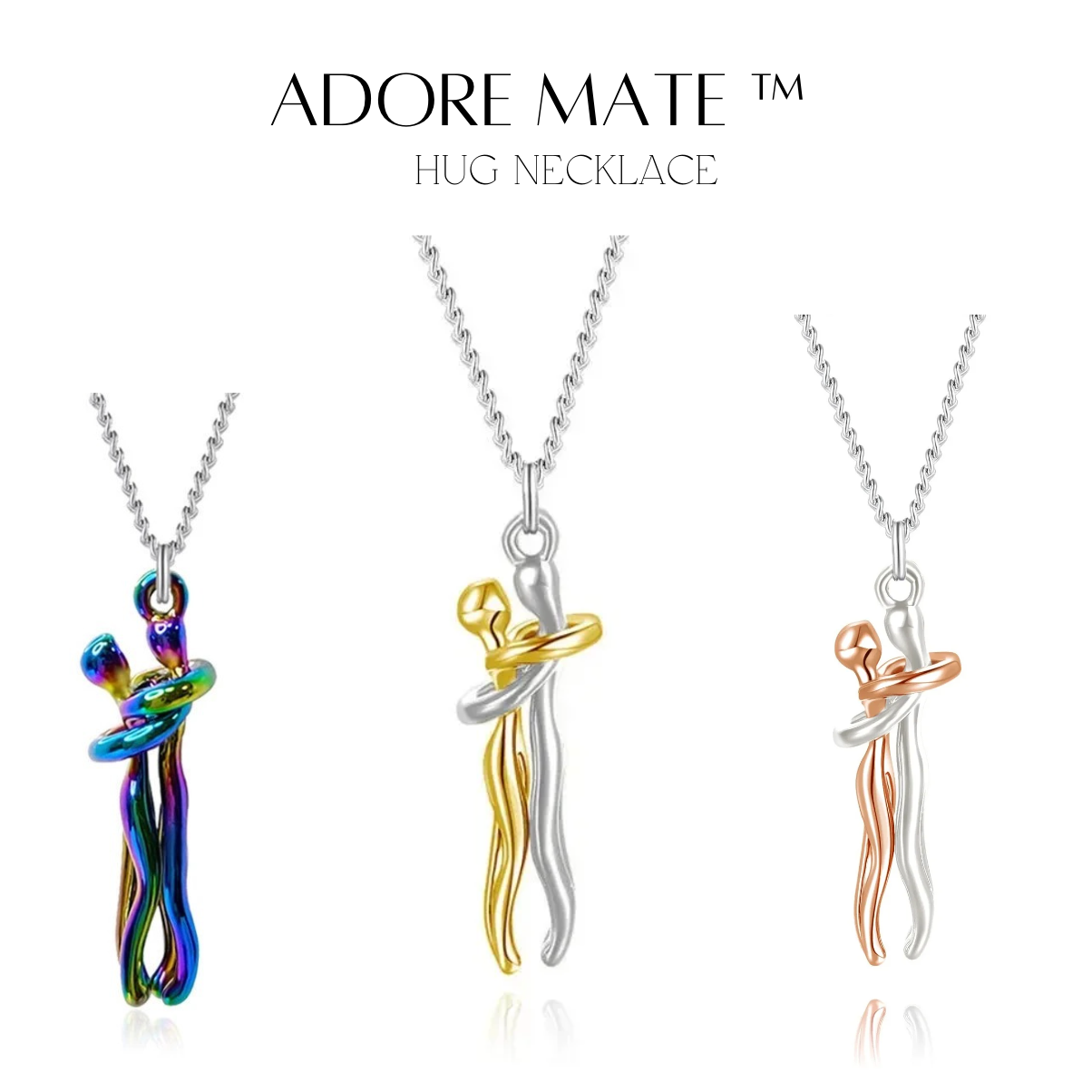 Adore Mate Hug Pendant Necklace