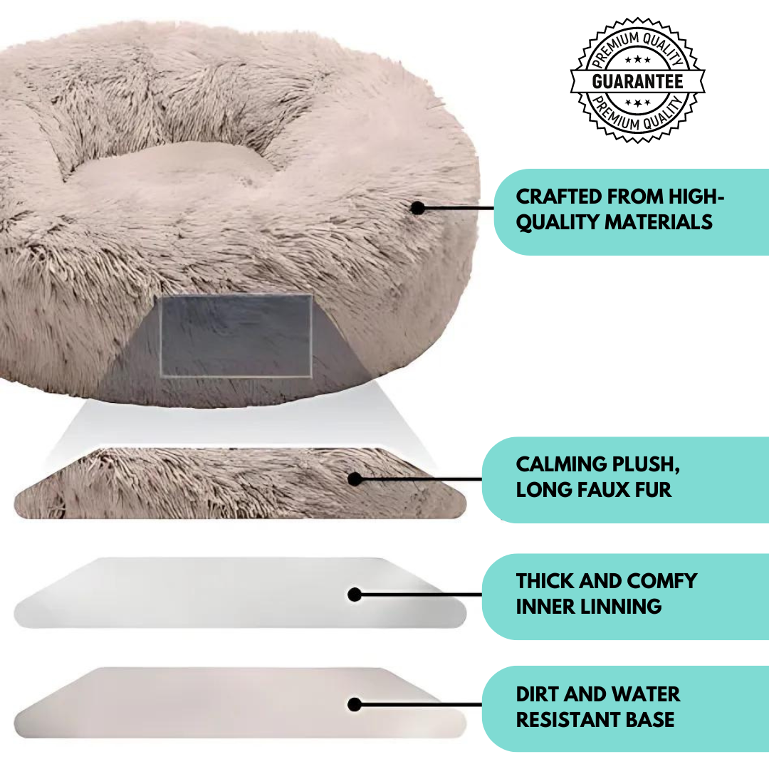 Anti-Anxiety Dog Bed: Calming Plush Bed for Dogs and Cats