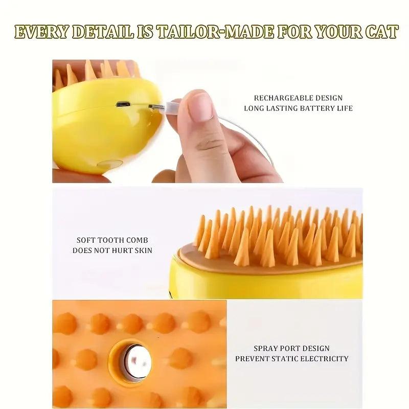 Cat Steam Brush | Gentle Pet Massage Comb