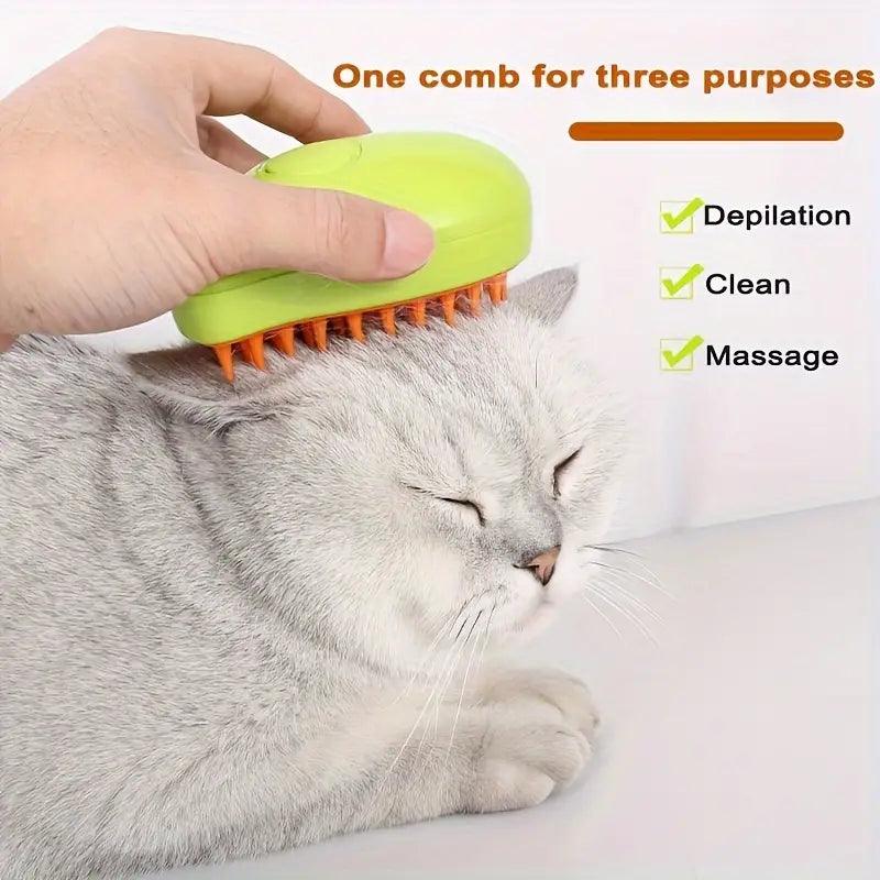 Cat Steam Brush | Gentle Pet Massage Comb