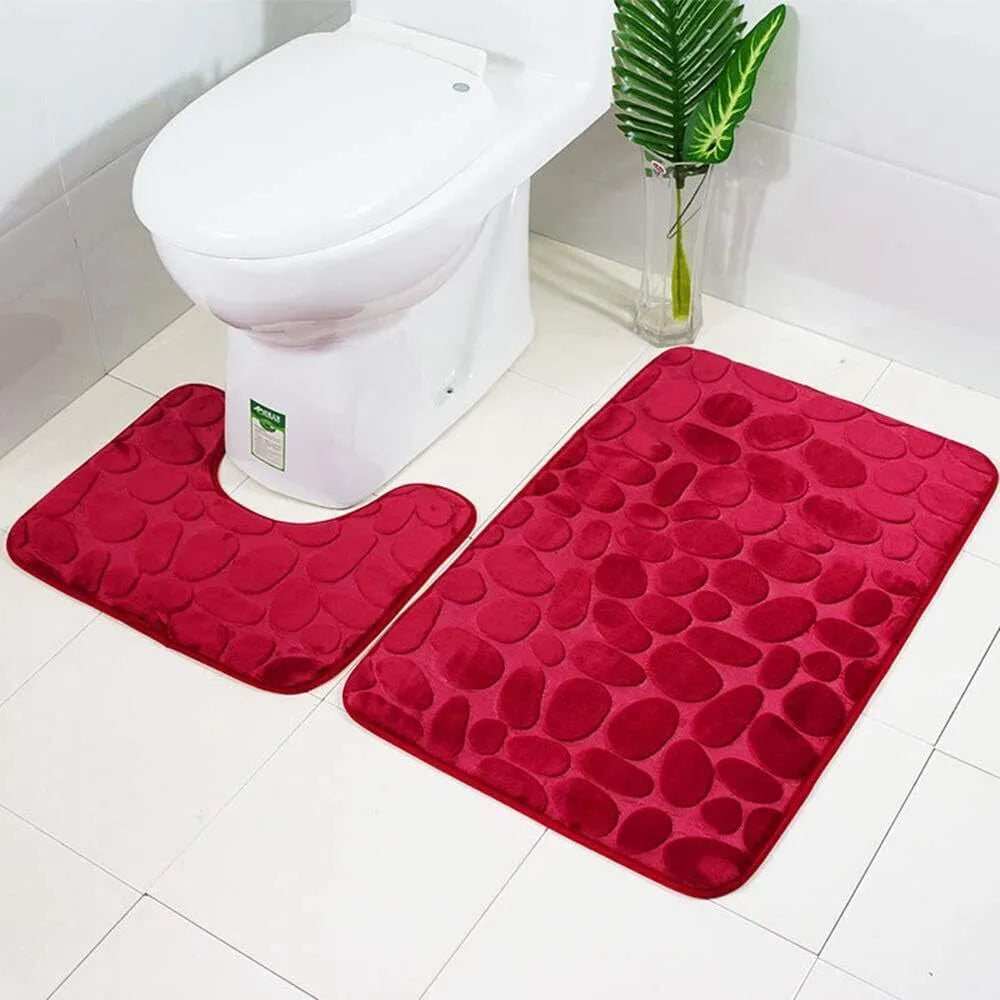 Cobblestone Non-Slip Bathroom Mat