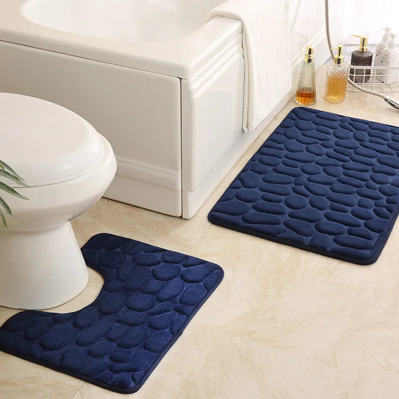 Cobblestone Non-Slip Bathroom Mat