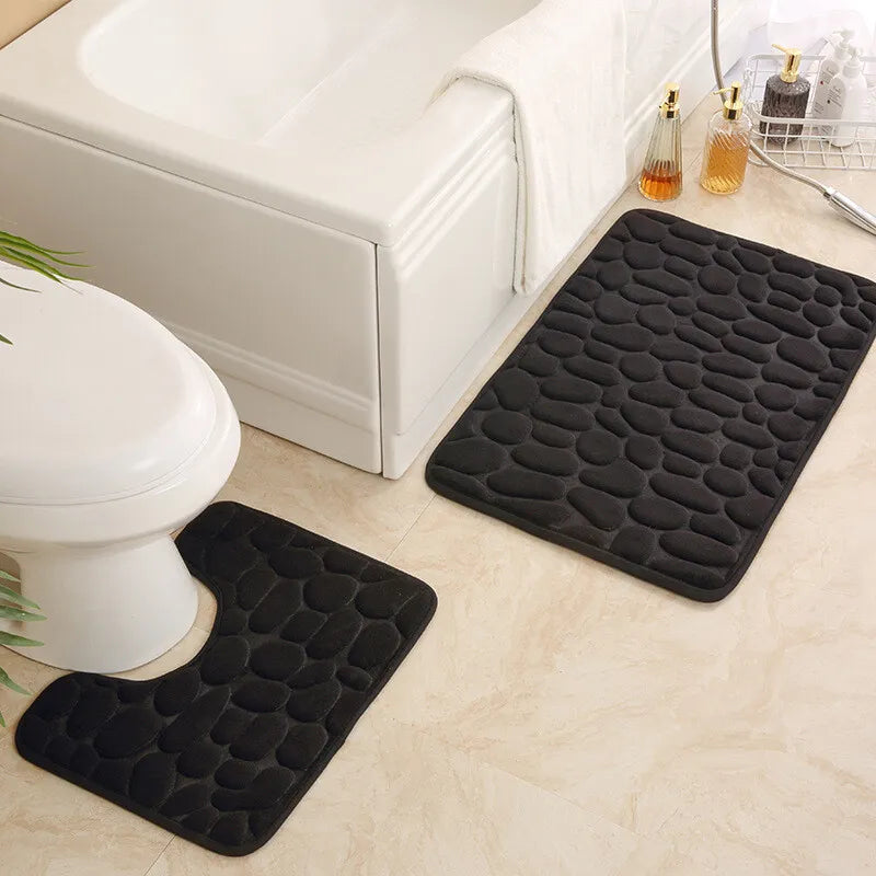 Cobblestone Non-Slip Bathroom Mat