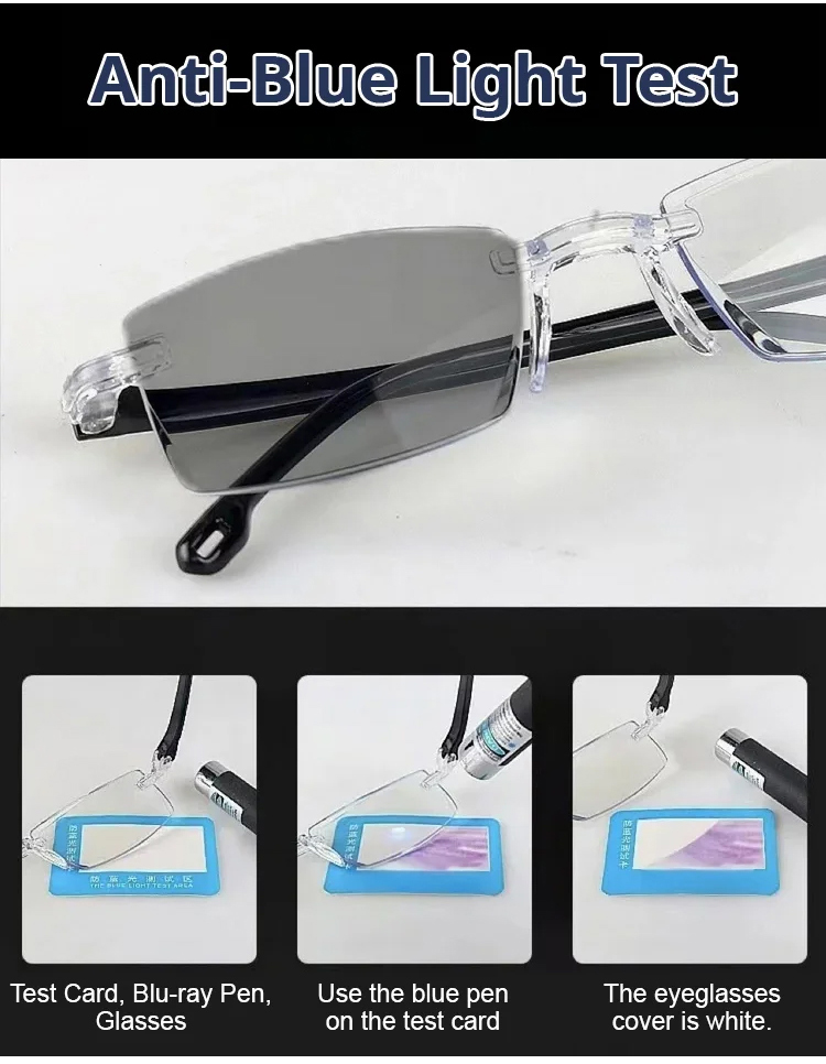 Color-changing anti-blue light presbyopia glasses