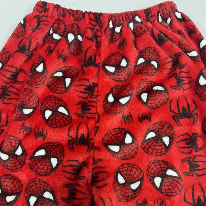 Cotton Velvet H.Kitty x Spider-man Loose Pajama Pants