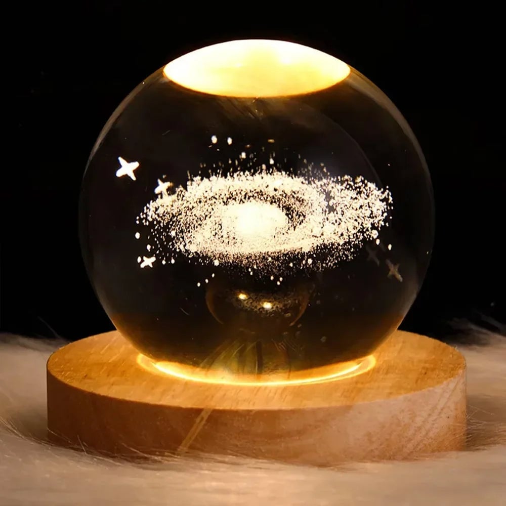 Crystal Sphere Glowing Lamp