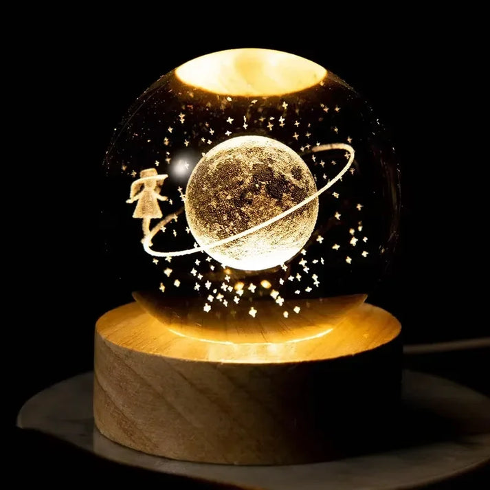 Crystal Sphere Glowing Lamp