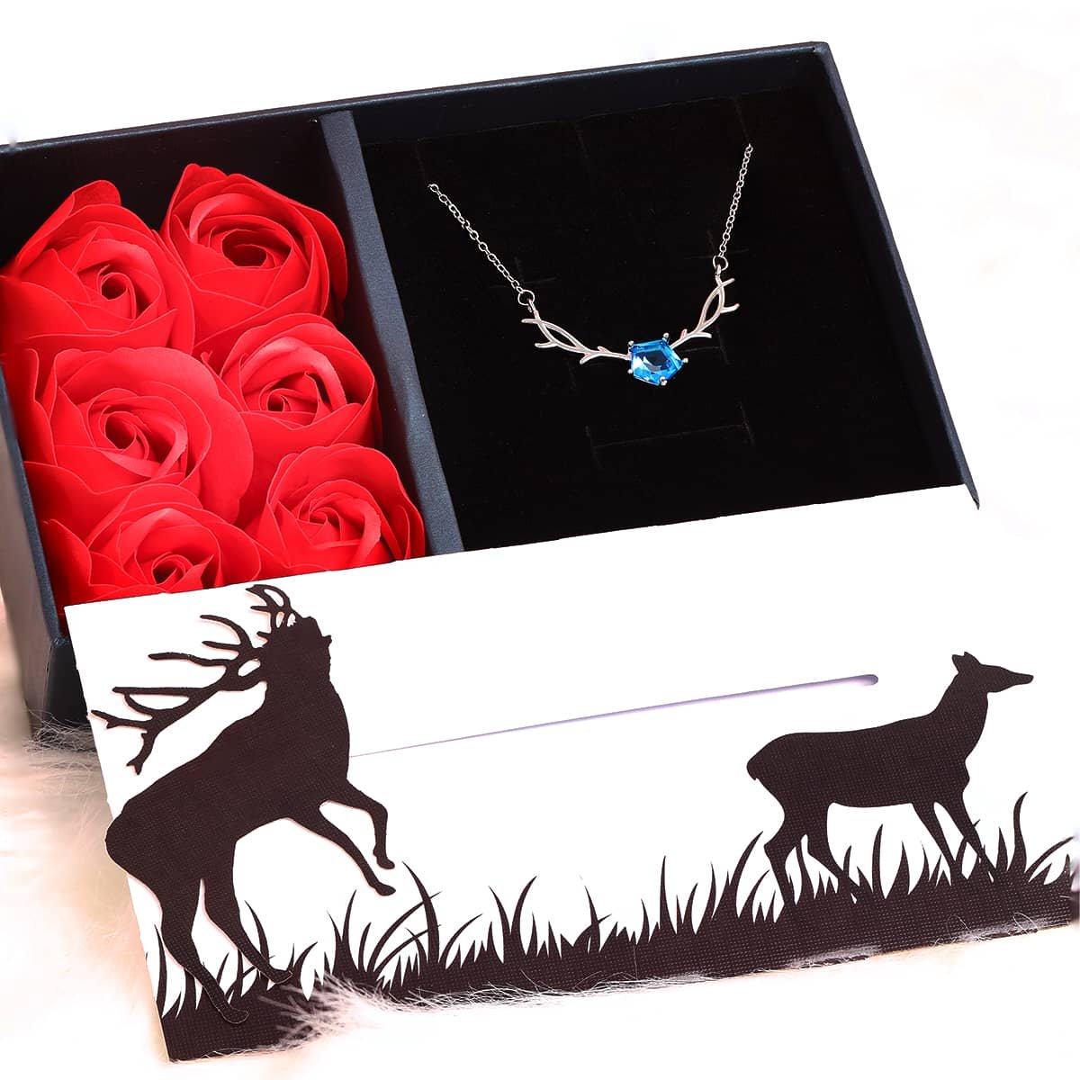 Deer Necklace | Slider Message Card