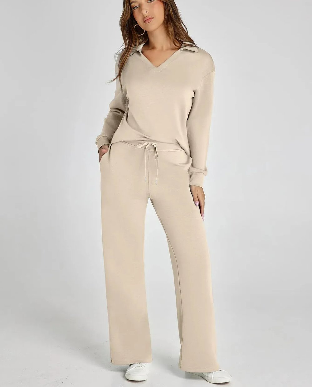 LAST DAY 70% OFF - Women's 2 Piece Sets Outfits Casual Long Sleeve Sweatsuits Sets