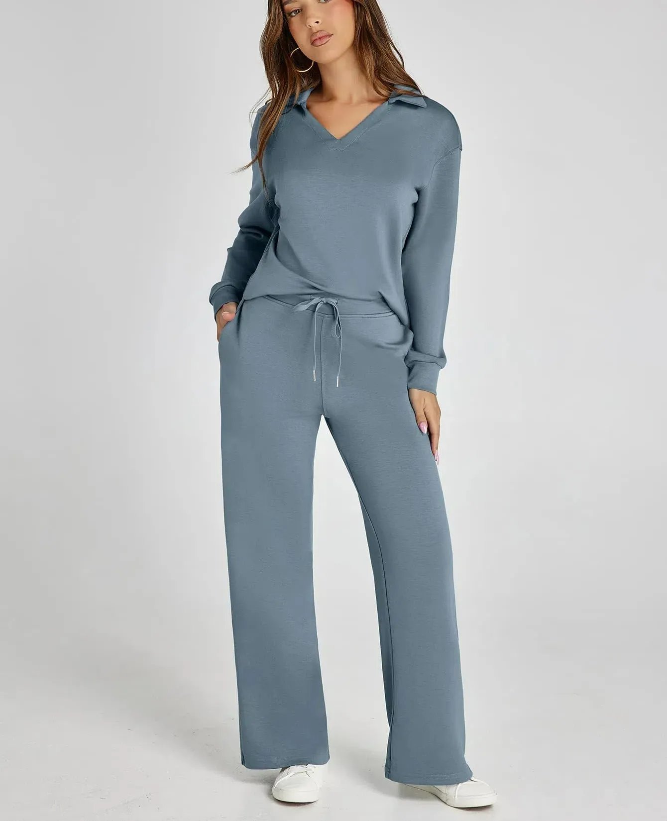 LAST DAY 70% OFF - Women's 2 Piece Sets Outfits Casual Long Sleeve Sweatsuits Sets