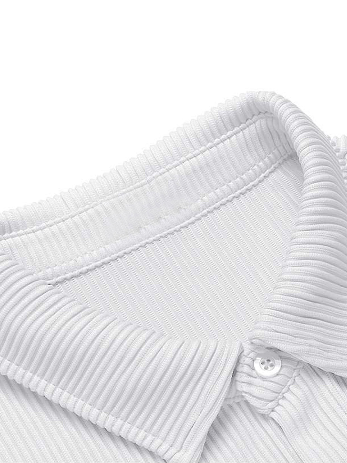 Men's Casual Daily Pit Striped Solid Color Comfortable Long-sleeved Shirt