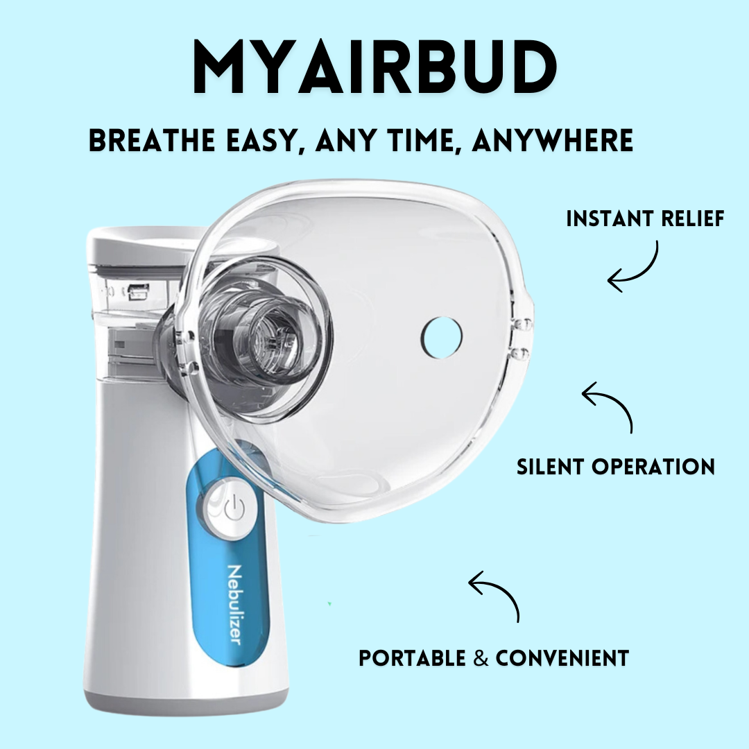 MyAirBud Portable Nebulizer | Includes 2 FREE Masks