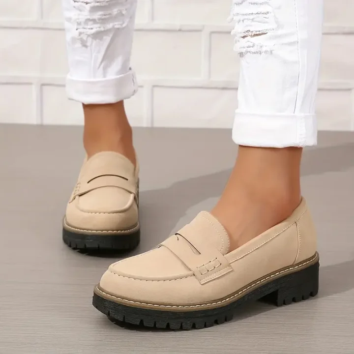 Order Today & Receive 49% OFF - Stylish Women's Chunky Loafers | Easy Slip-On, Comfort Round Toe