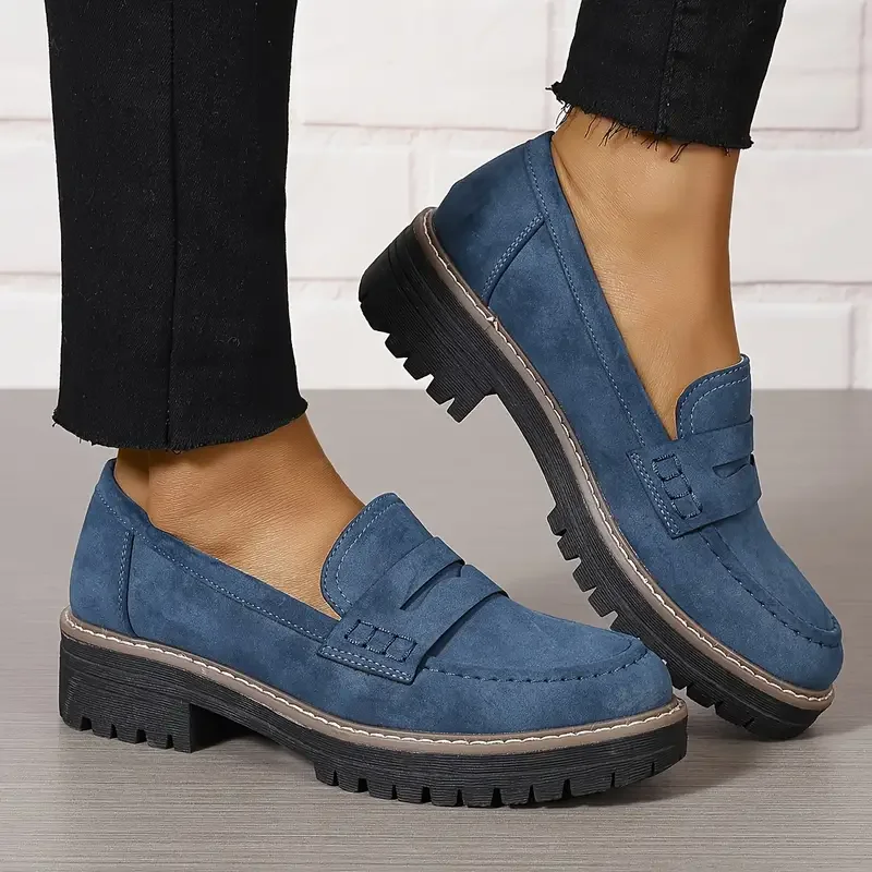 Order Today & Receive 49% OFF - Stylish Women's Chunky Loafers | Easy Slip-On, Comfort Round Toe