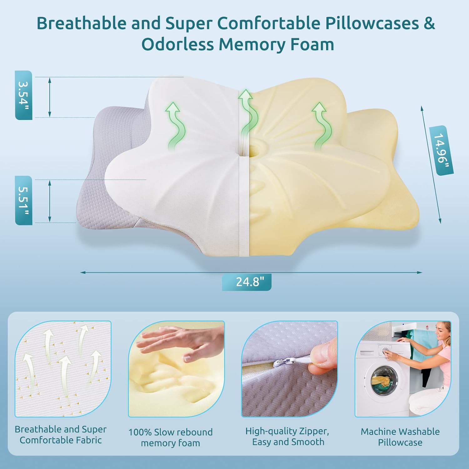 Original Ergonomic Cervical Memory Foam Pillow