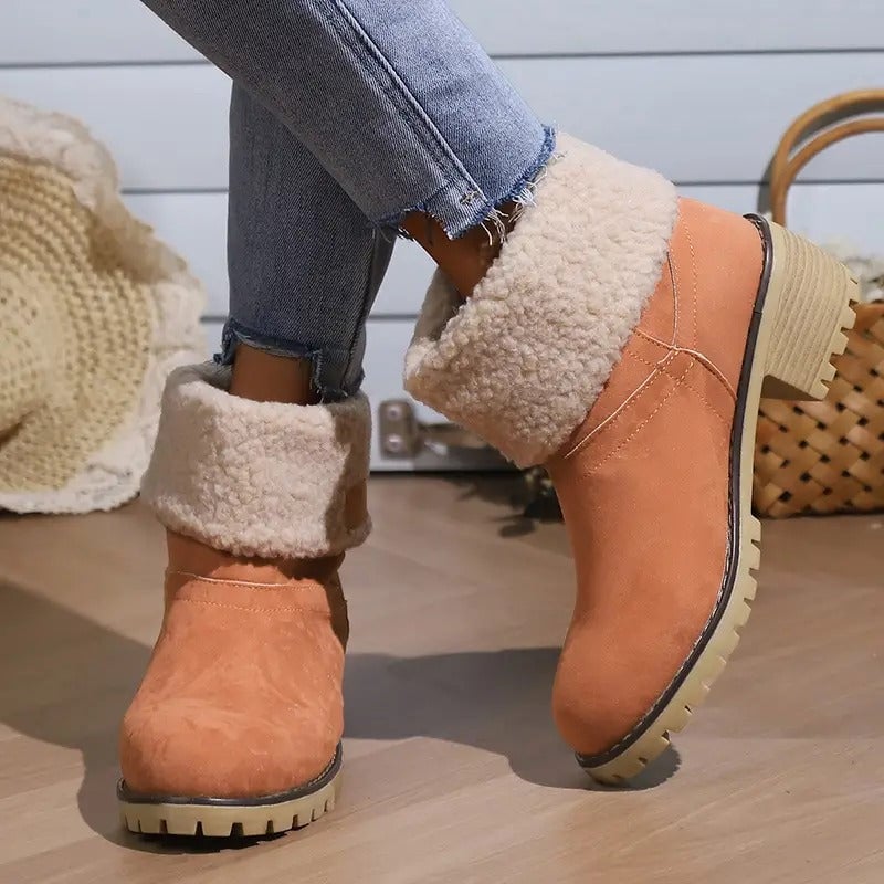 Seniors' chunky heel winter boots